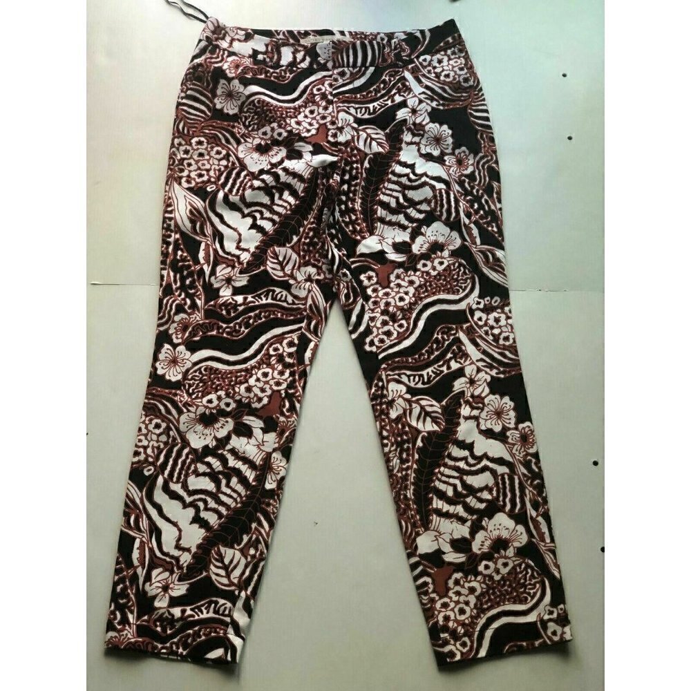 Rachel Roy Black Printed Casual Cropped Pants 10 - Picture 3 of 8